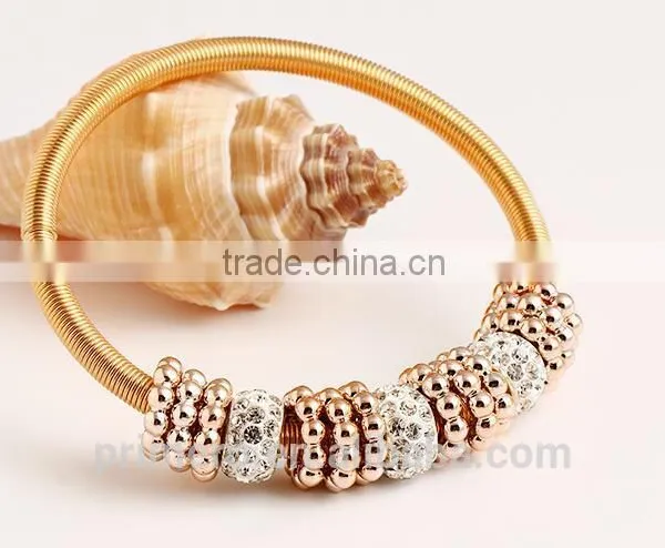 Korean Jewelry Euro-American Multilayer Bangle Shamballa Polymer Clay Bracelets photo-6