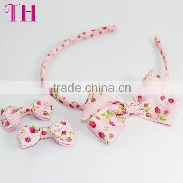 Fancy Hair Accessories Girls Hair Accessories Good Quality Kid Fancy Hair Bands Grosgrain Elastic Bow Headband Wholesaler photo-6