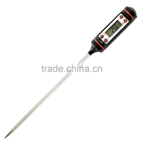 Professional Cooking Thermometer With Instant LCD Read Display Technology For All Food With Protective Tube Case & Battery