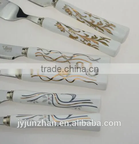 Fruit Fork Knife Sets With High Mirror Polish and Ceramic Handle photo-2