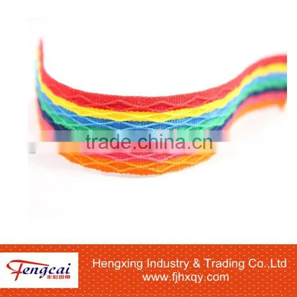 Colorful stripe polyster webbing