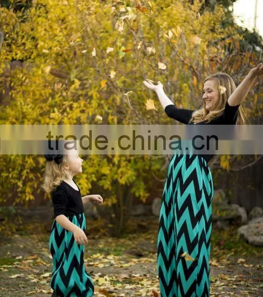 2015 Hot Selling Family Clothes, Mother and Child/daughter Dress Clothing Design Set, Mommy and me Maxi Dress photo-3