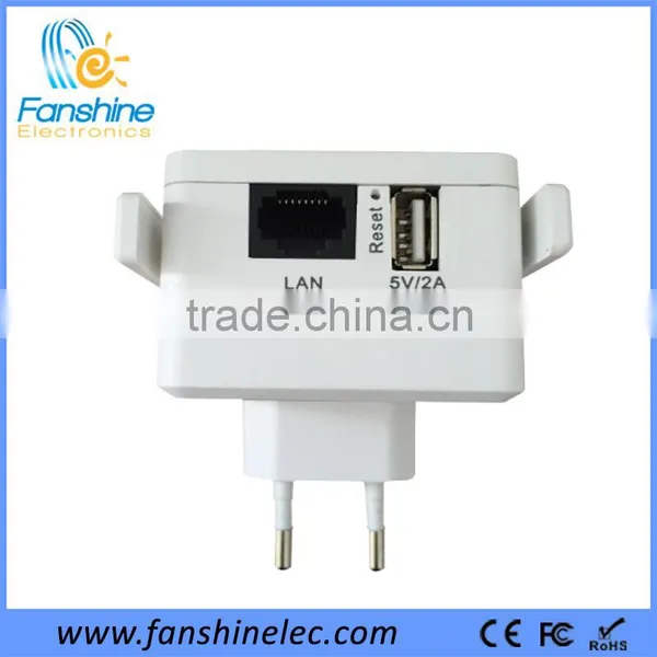 Fanshine Hot Sales Outdoor 300Mbps Mini White Color Wifi Repeater Support Wireless Switch photo-3