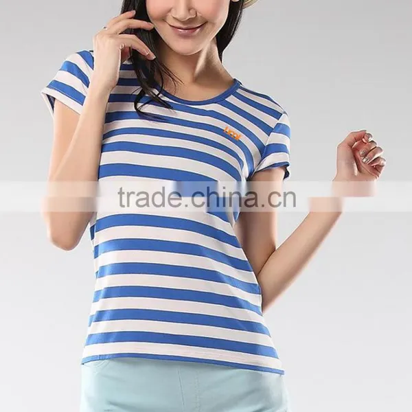 Factory Custom Newest High Quality Stripe Cloth Material Fabric t Shirt Farbic photo-5