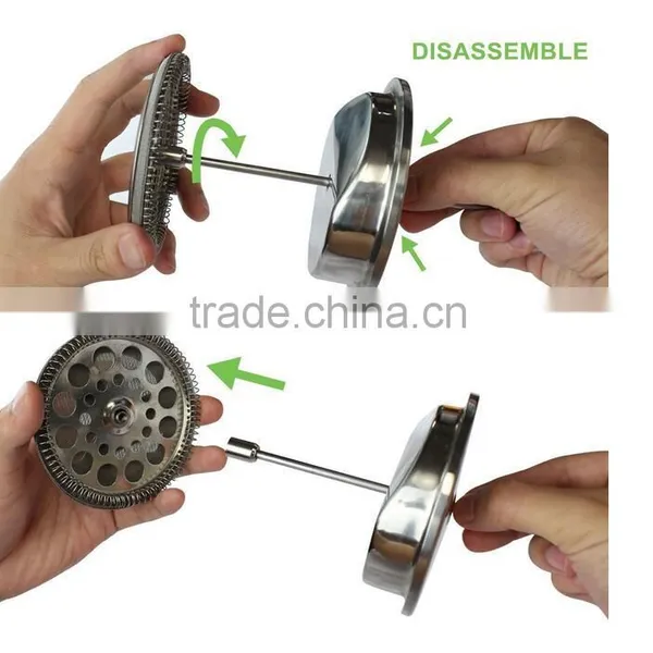 High Quality Stainless Steel French Coffee Press (0.35L,0.5L,0.8L,1.0L,1.5L) photo-3