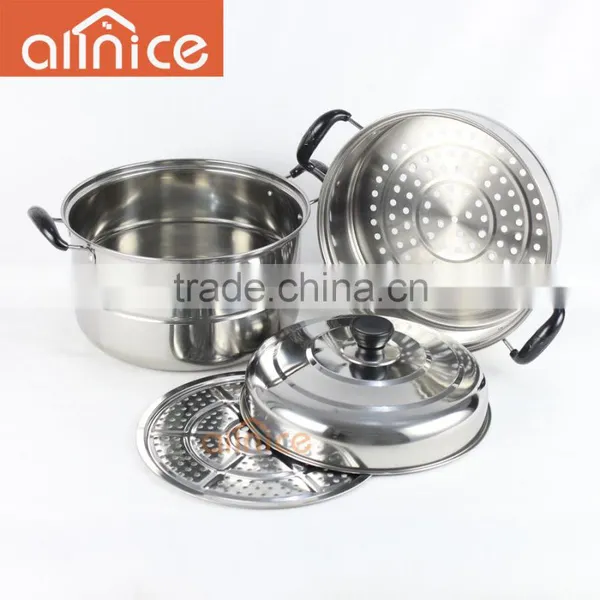 Allnice- Factory 410 Material 2 Layers Stainless Steel Steamer Pot photo-3