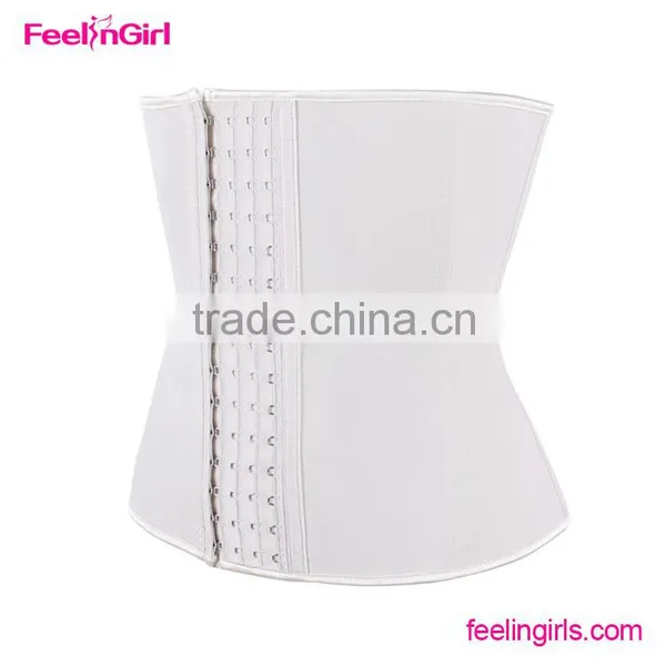 FeelinGirl 4 Hooks Support Bundle White Waist Cincher Latex Supergirl Corset Costume Supplier's Choice photo-5