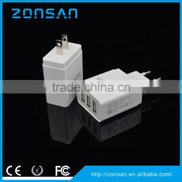 OEM Factory Shenzhen China 3 USB Port 3.1A Travel Portable Travel Portable Charger Multi Port Charger photo-2