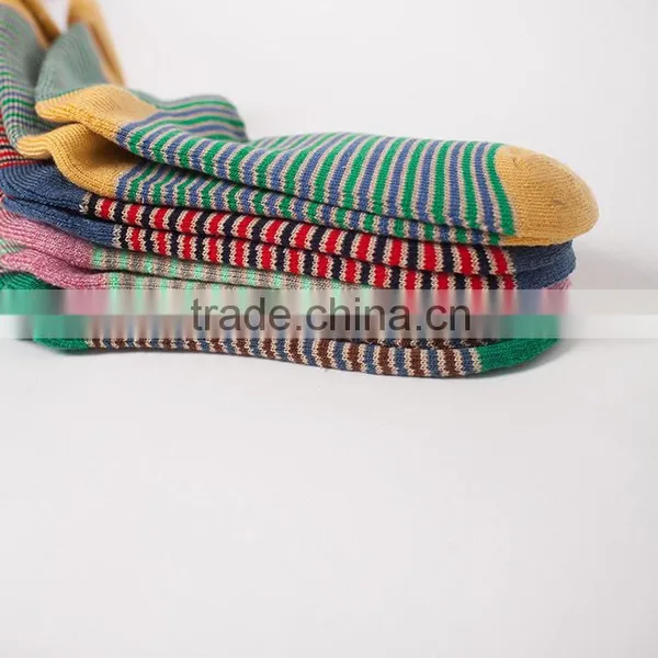 Colorful Stripe Terry Socks Long Terry Sock Lady Stripe Socks Women Terry Socks photo-2