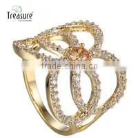 Fashion Unique Jewelry Zircon Gold Wedding Ring BR01560 photo-5