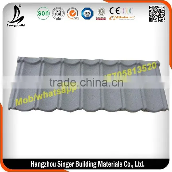 China Villa Building Material Aluminum Zinc Stone Coated Roofing Sheet/roof Tile photo-5