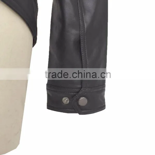 2016 New Fashion Cheap Bulk Men PU Leather Jackets Wholesale China Supplier photo-4