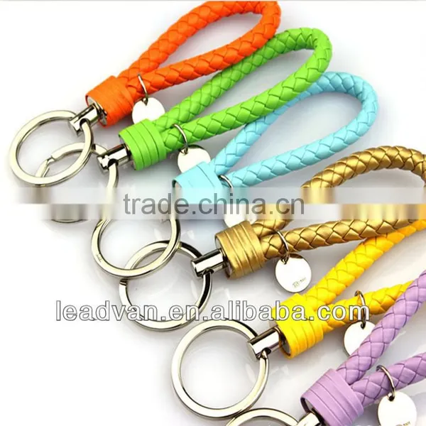 European Style Personalized Metal Keychain Souvenir,High Quality PU Leather Keyring photo-5