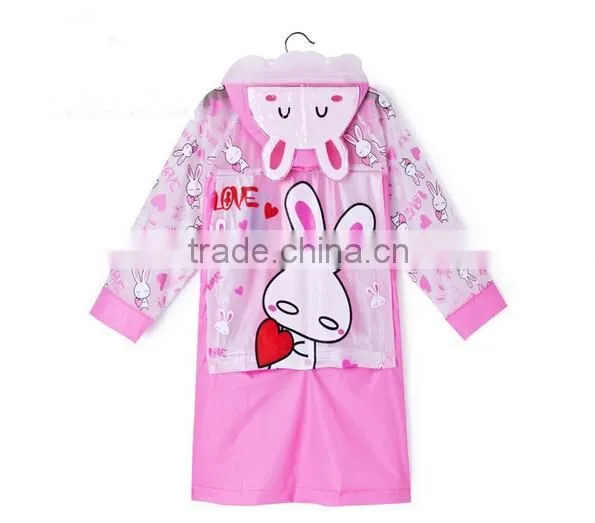 Carton Tiger Animal Squarepants Kids Raincoat Waterproof Hooded Jacket photo-2