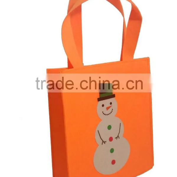 Wholesale Handmade Snowman Pattern Felt Promotional Bag photo-2