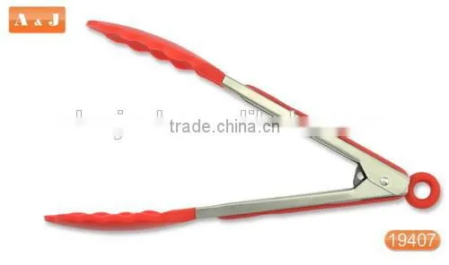 10" Silicone Material Food Tongs photo-4