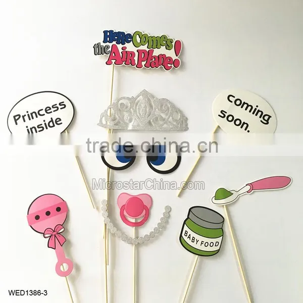Baby Shower Girl Birthday Party Children's Day Christmas Pink Color Photo Booth Props photo-4