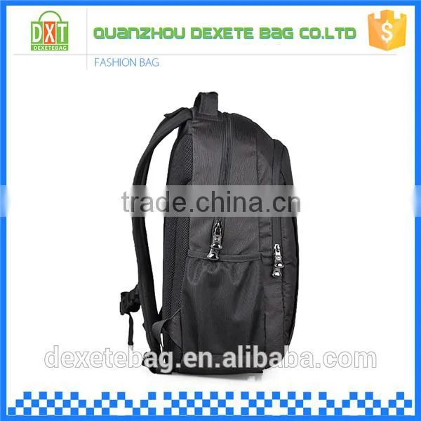2016 New Design Large Capacity Waterproof Polyester Black Backpack Travel photo-2