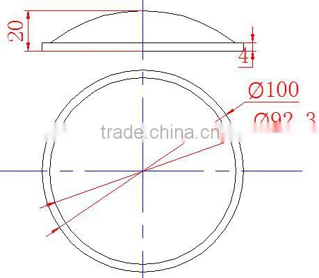 100mm Diameter 90 Degree High Bay Light Optical Lens ,high Borosilicate Glass Lens photo-5