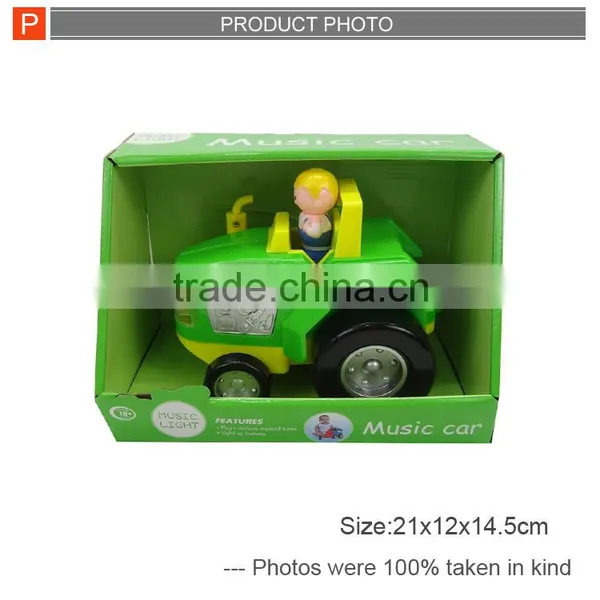 Plastic Mini Free Wheel Cartoon Toy Car City Truck With Music photo-6
