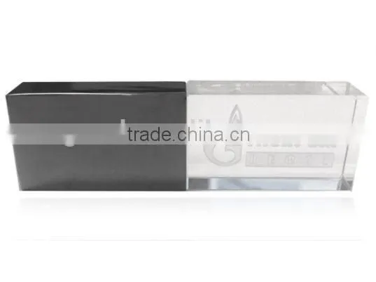 New Products 3d Custom Logo Branded Usb Flash Drive Crystal Led