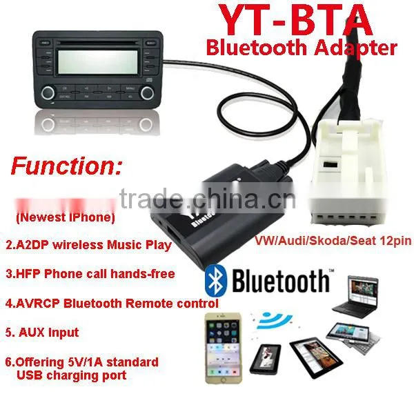 2015 Yatour Bluetooth Digital MP3//USB Hands Free Car Radio Adapter/kit for VW/Skoda/AUDI/Seat>AVRCP BT Control/Recharge