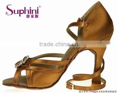 Suphini Satin Mesh Fitting Latin Ballroom Salsa Dance Shoes photo-3
