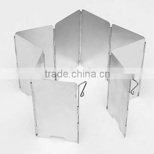 Foldable Aluminum Plates BBQ Stove Wind Shield / Plates Wind Screen / Aluminum Heat Shield photo-3