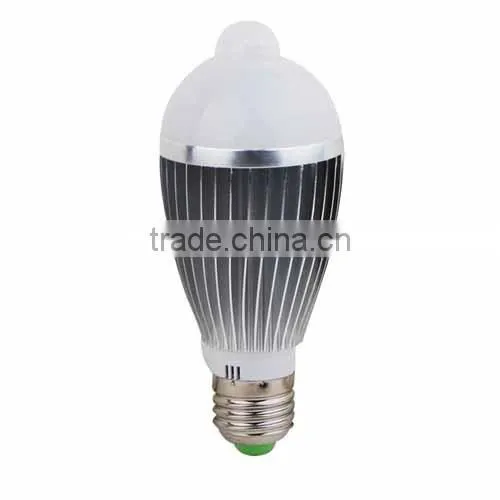 7W E27 B22 E14 Body Infrared Motion LED Sensor Light
