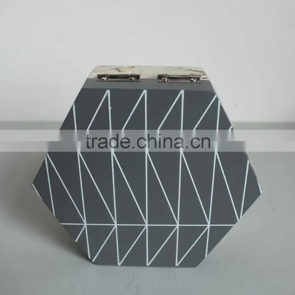 Wooden Small BOX of Hexagon photo-2