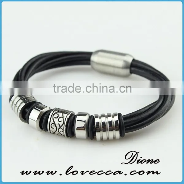 Customized Logo Bio Magnetic Bracelet Genuine,genuine Leather Bracelet photo-6