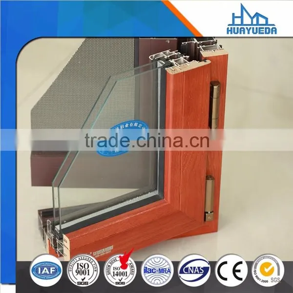 Heat Break Shape Aluminum Profiles With Wooden Grain photo-5