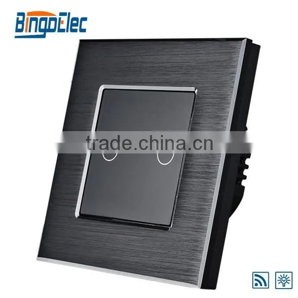 EU/UK Style Aluminium Panel Remote Dimmer Touch Switch photo-6