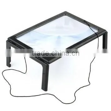 A4 Full Page Foldable Magnifier, 3X Giant Large Hands Free Magnifying Glass With Light LED Magnifier For Reading photo-3