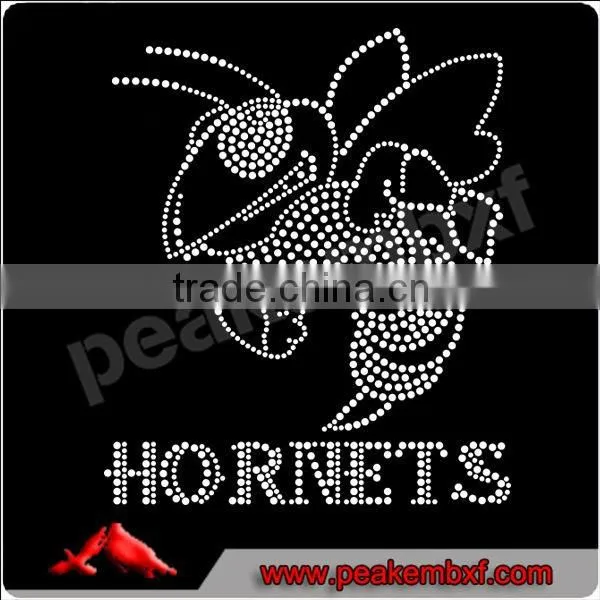 Beautiful Bee Animal Crystal Rhinestone Motif Custom Design For Clothing photo-2