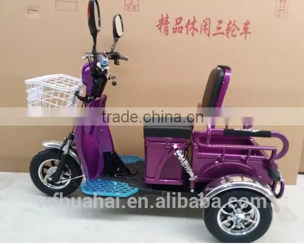 Beautiful Design Purple Electric Tricycle Adults /cargo Tricycle photo-3