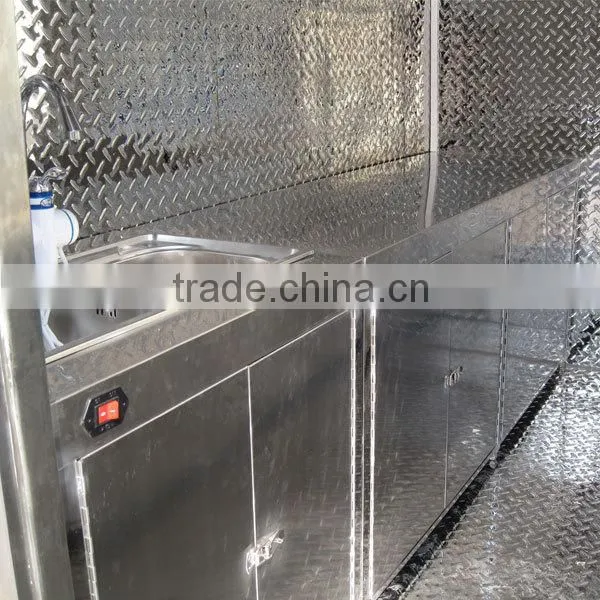 JX-FS280A Stainless Steel Mobile Fast Food Trailer With Foldable Advertising Board photo-5