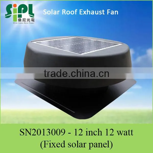 SUNNY FAN 12 Watt Solar Powered Heat Extraction System Roof Ventilator Attic Air Fans photo-3