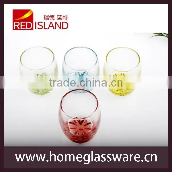 Colorful Egg Cup Glass Drinking Glasses Water Tumblers photo-5