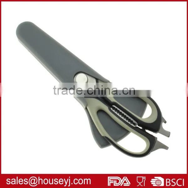 Soft Grip Tpr Handle Kitchen Scissors With Magnetic Holder photo-2