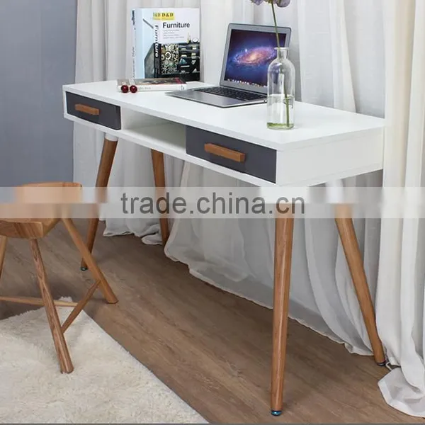 New Design Elegant Computer Desk,wooden Legs Modern Study Room Furniture photo-2