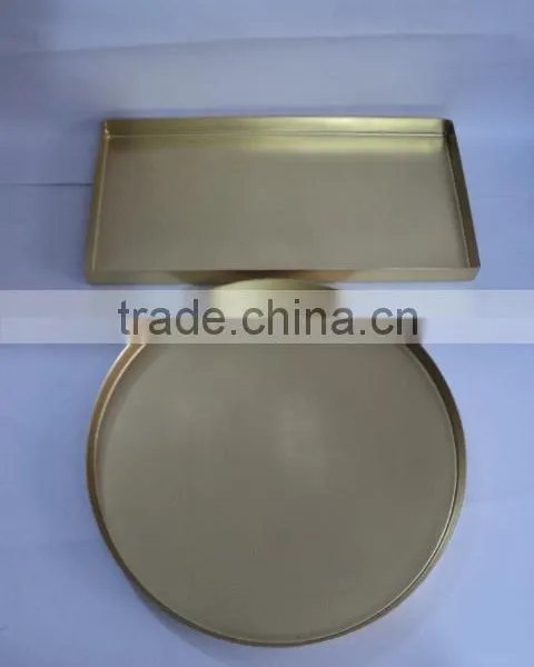 Rectangle Square Trays in Copper and Gold Finish photo-4