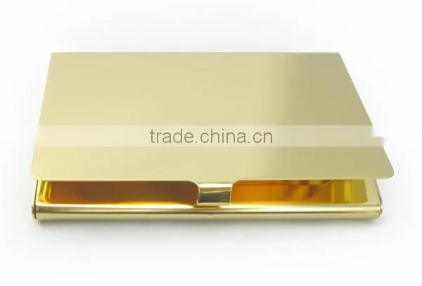 Gold Plated Stainless Steel Mirror Name Card Box for Gift, Platinum Business Card Holder photo-3