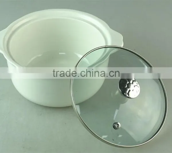 Cream Ceramic Soup Tureen With Glass Cover/lid in Stocklot for Home Use photo-2