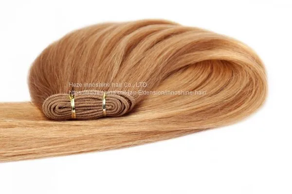 Innoshinehair Brown Remy Human Hair Weft Hair Weaving photo-2