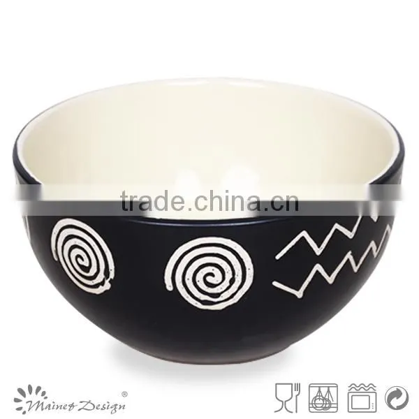 Ceramic Rice Bowl Stoneware Cereal Bowl photo-3