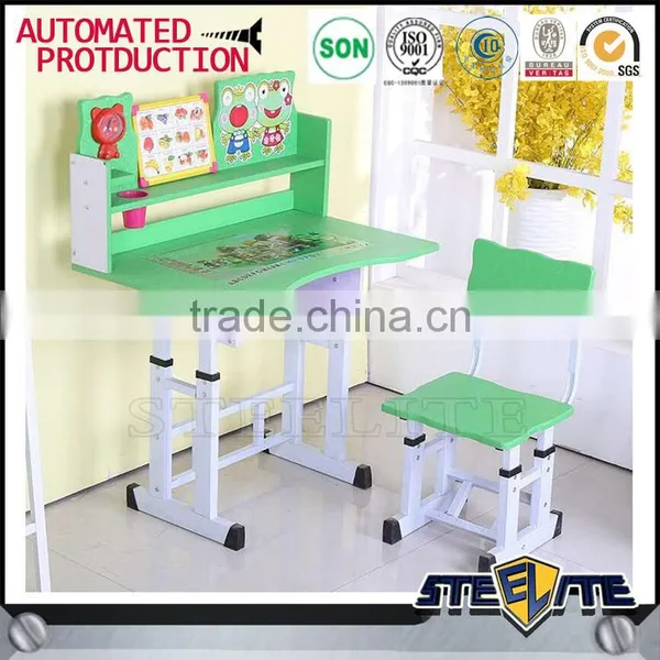 Nursery School Furniture Children Desk and Chair Study Table for Kids Cartoon Picture Metal Kid Table photo-6