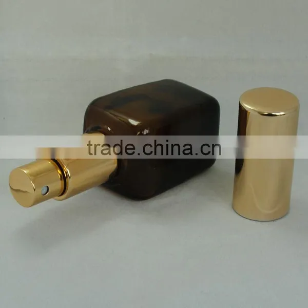 50ml Oil Spray Bottle Square Amber Oil Spray Bottle With Gold Aluminum Sprayer and Cap photo-6