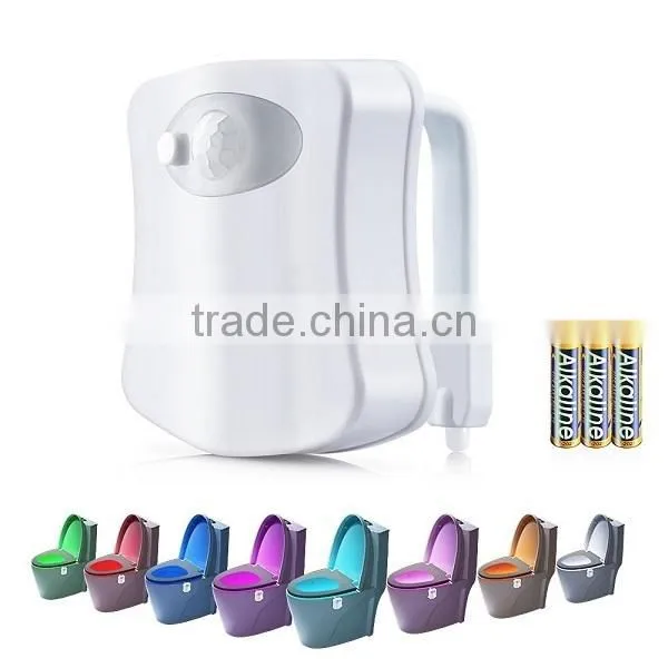 Toilet LED 8 Motion Activated Sensor Night Light photo-4