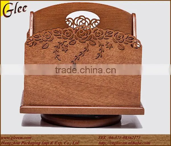 Beauty Wooden Material Computer Office Wooden Pen Holder photo-3